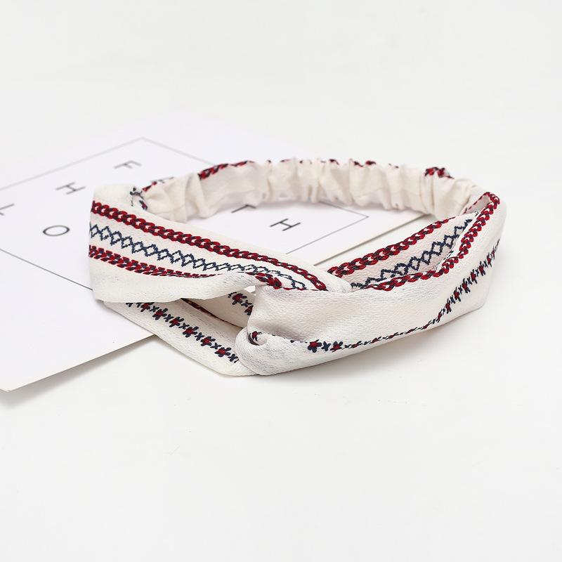 Fashion Bohemian Headband Print Hairbands For Women Girls Vintage Cross Knot Turban Bandanas Headwear Hair Accessories