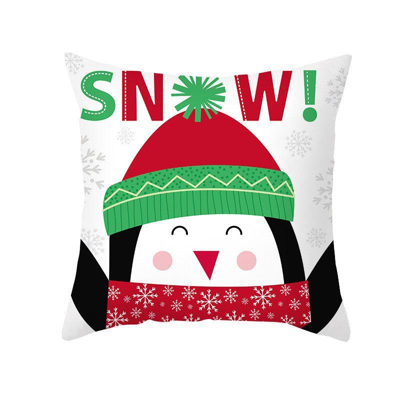 Luxuriously Soft 18 Inch Merry Christmas Cushion Cover With Santa Claus And Holiday Colors