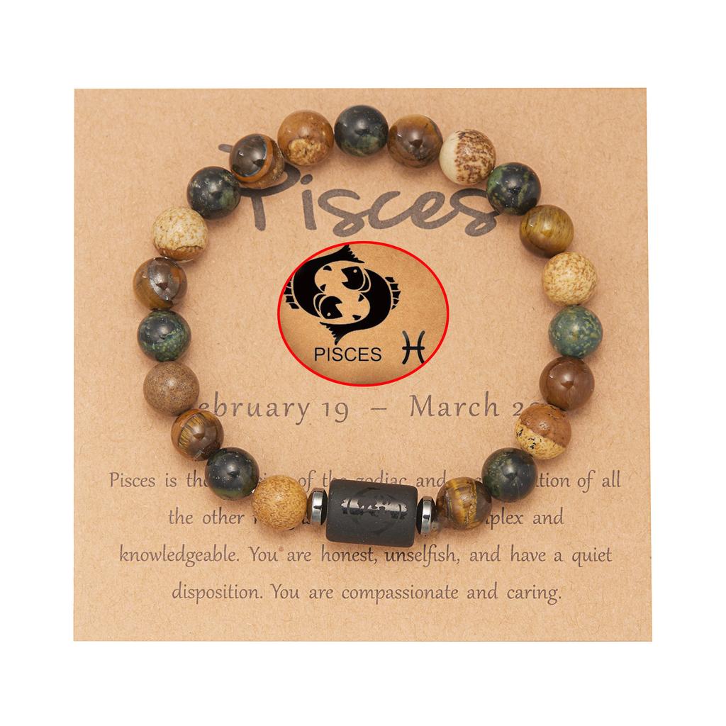 Luminous 12 Zodiac Constellation Sign Braided Couples Leather Bracelet For Men Black Rope Charm Party Grow In the Dark Jewelry