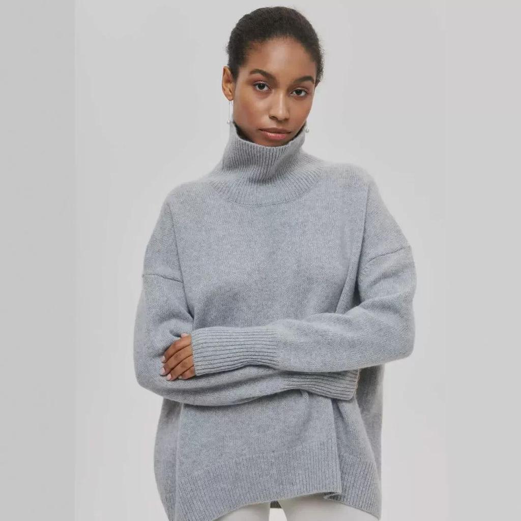Women's European & American Loose Half-High Collar Sweater