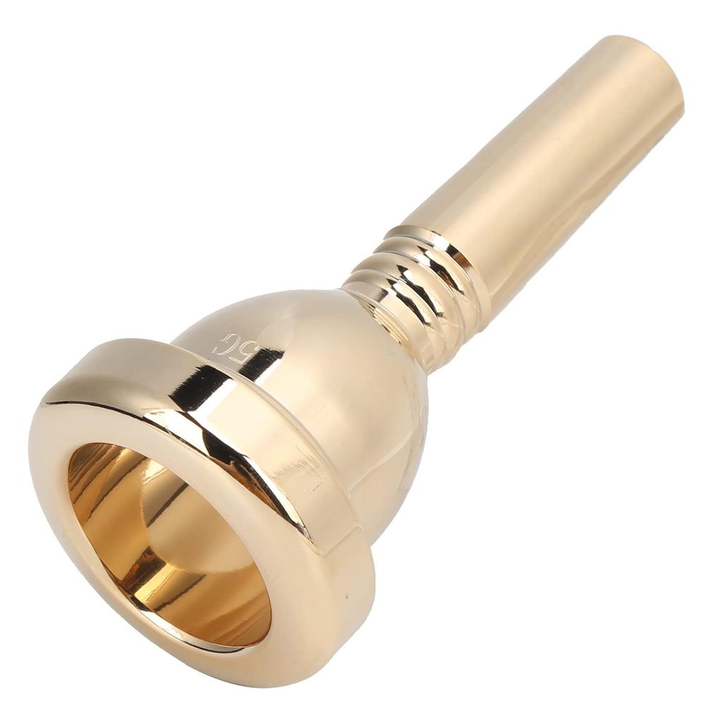Alomejor1 Trombone Tenor Trombone Mouthpiece for Practice and Performance Mouthpiece, Wear-Resistant Beginners, (Gold)