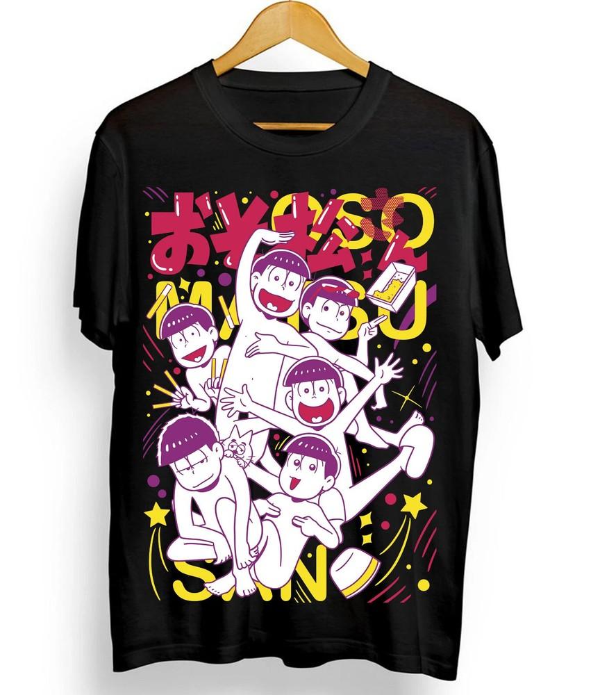 Sanrio Osomatsu-san Mr Osomatsu X Sanrio Characters  Anime Black Unisex T-Shirt S