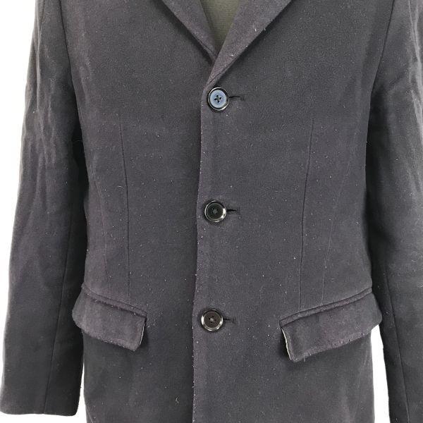 TRANS CONTINENTS Made In Italy Wool Short Coat Black Men’s M(USED)