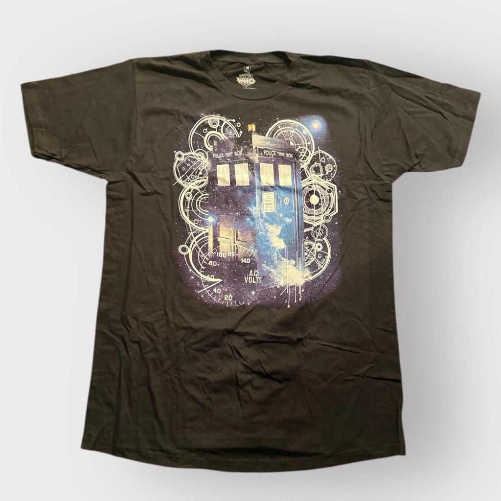 Doctor Who TARDIS Graphic T- Shirt Men’s Medium Black Ripple Junction