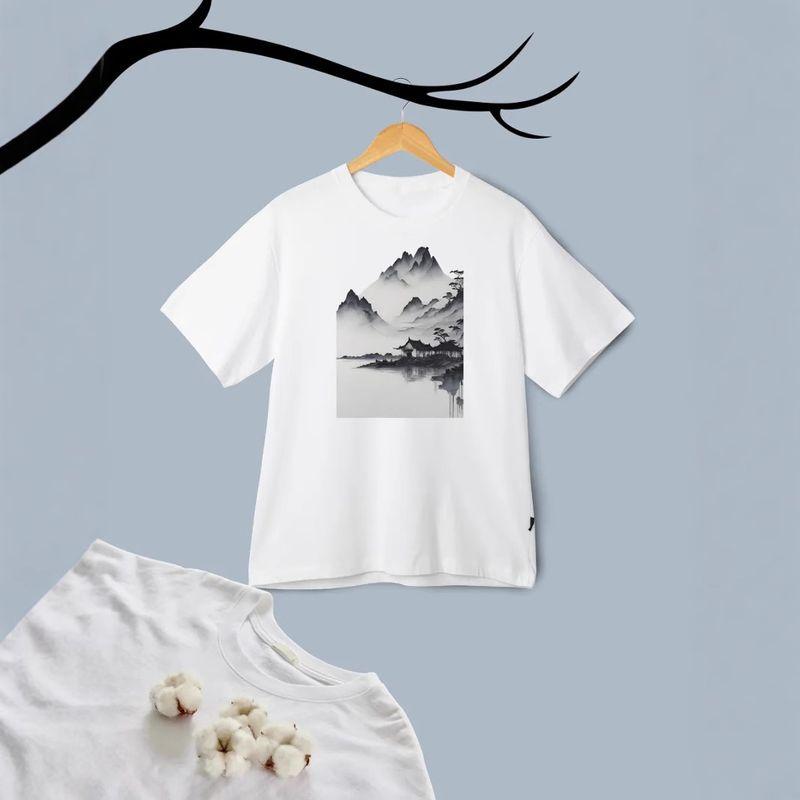 Western Style New Fashion Casual Loose Print round Neck Short sleeve T-shirt Top Printed T-shirt Top