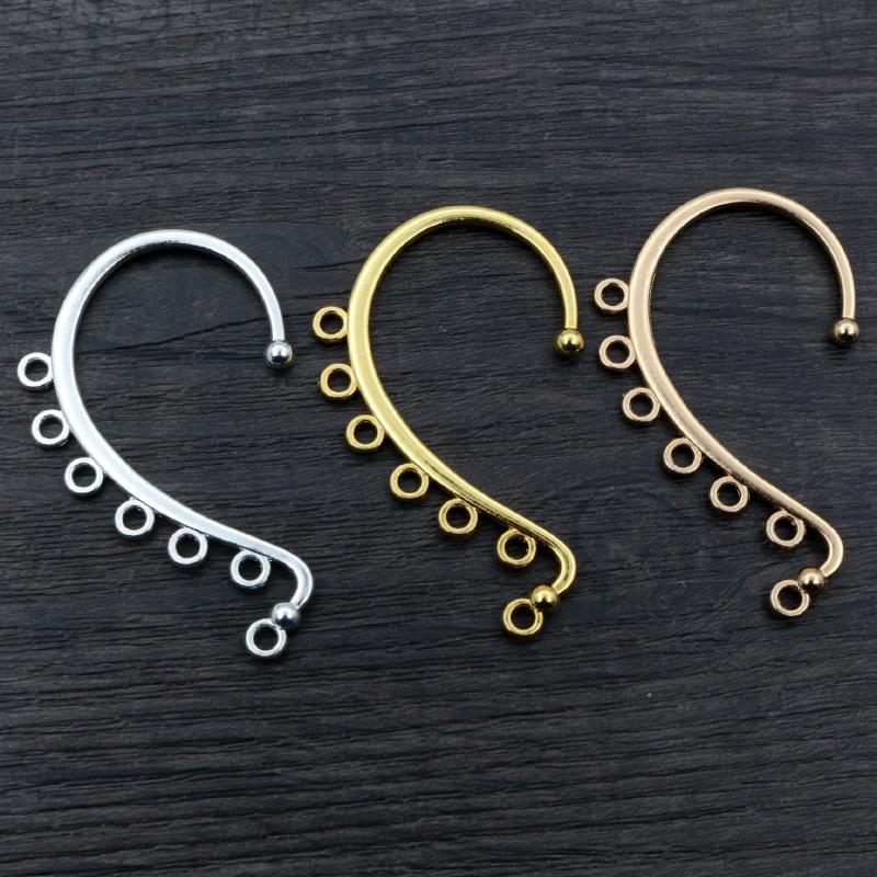 10pcs 60x36mm DIY Earrings Hair Jewelry Making Gold Silver Color Wedding Accessories Copper Metal Bridal Hair Combs Findings