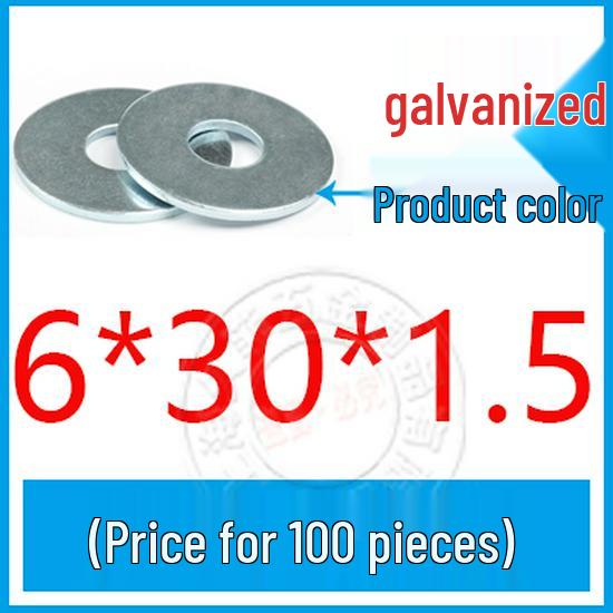 GB96-85 Carbon Steel Galvanized Thickened Oversized Flat Washer, Sizes M3-M20