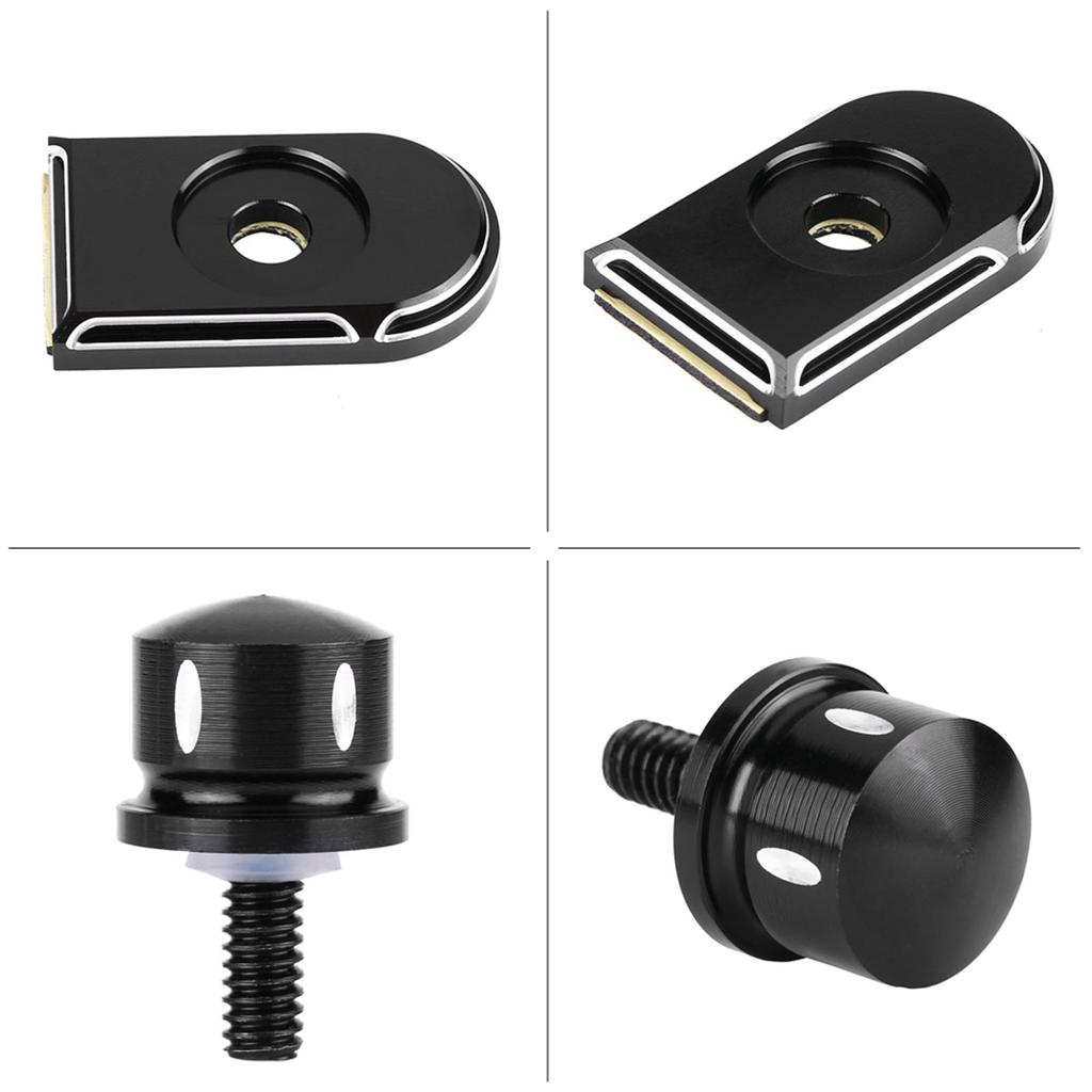 Černý hliníkový kryt šroubu šroubu na motocyklu zadního sedadla