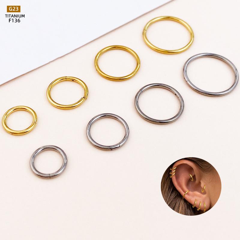 F136 Titanium Seamless Ring: Basic Style Nose, Ear, and Body Piercing Jewelry