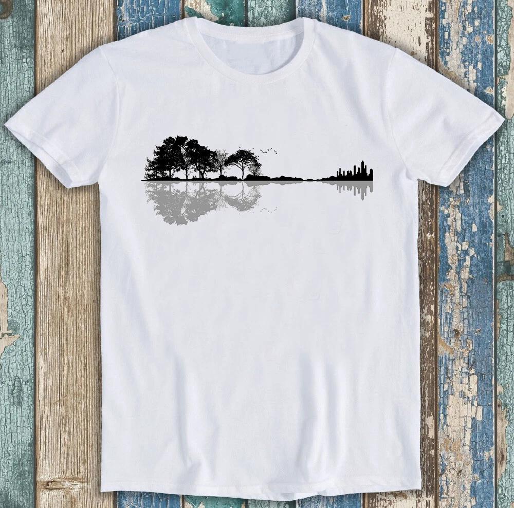 Guitar Tree T Shirt Nature Forest Climate Change Music Vintage Gift Tee M211 S