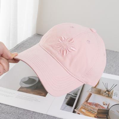 Korean Version Snow Velvet Embroidered Baseball Cap Women Spring Summer Big Head Circumference Fashion Casual Soft Top Duckbill Cap