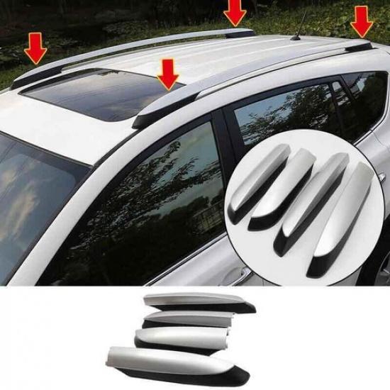 4PCS Replace For Toyota RAV4 XA40 2013-2018 Bar End Cover Shell Silver Roof Rack