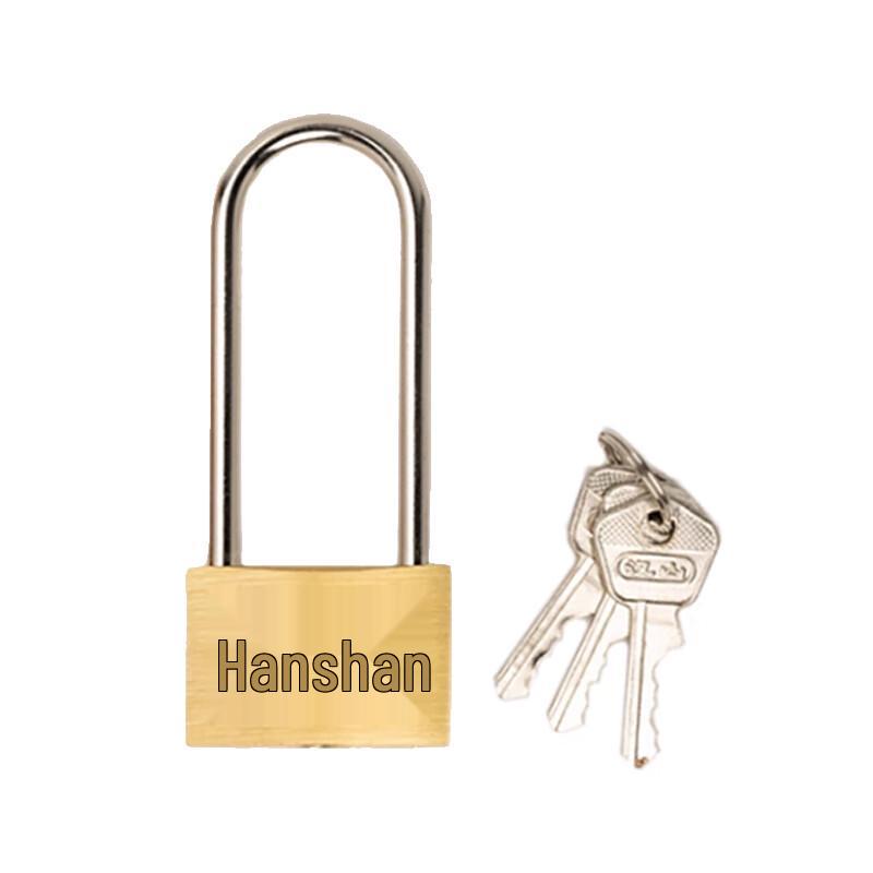 Hanshan Extended Shackle Brass Padlock