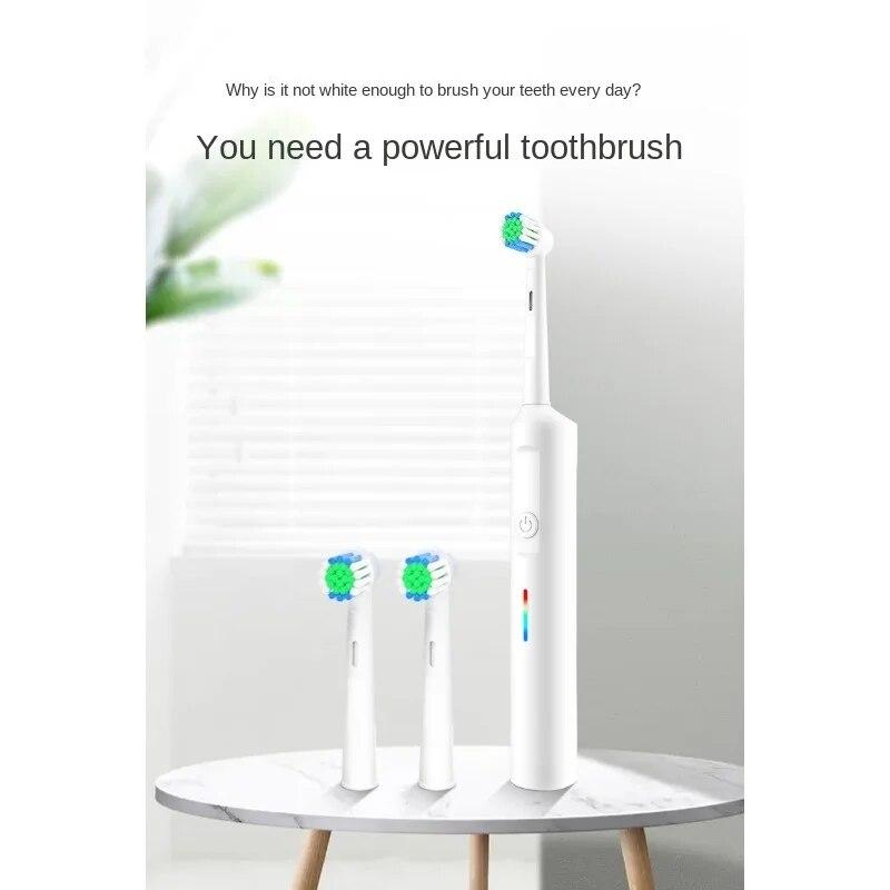 Rotary Children's And Adult Usb Direct Charging Intelligent Soft Bristle Electric Toothbrush