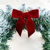 12pcs/set New Vintage Christmas Tree Bows Velvet DIY Wreath Bow Elegance Versatile Christmas Tree Decoration Christmas Gift