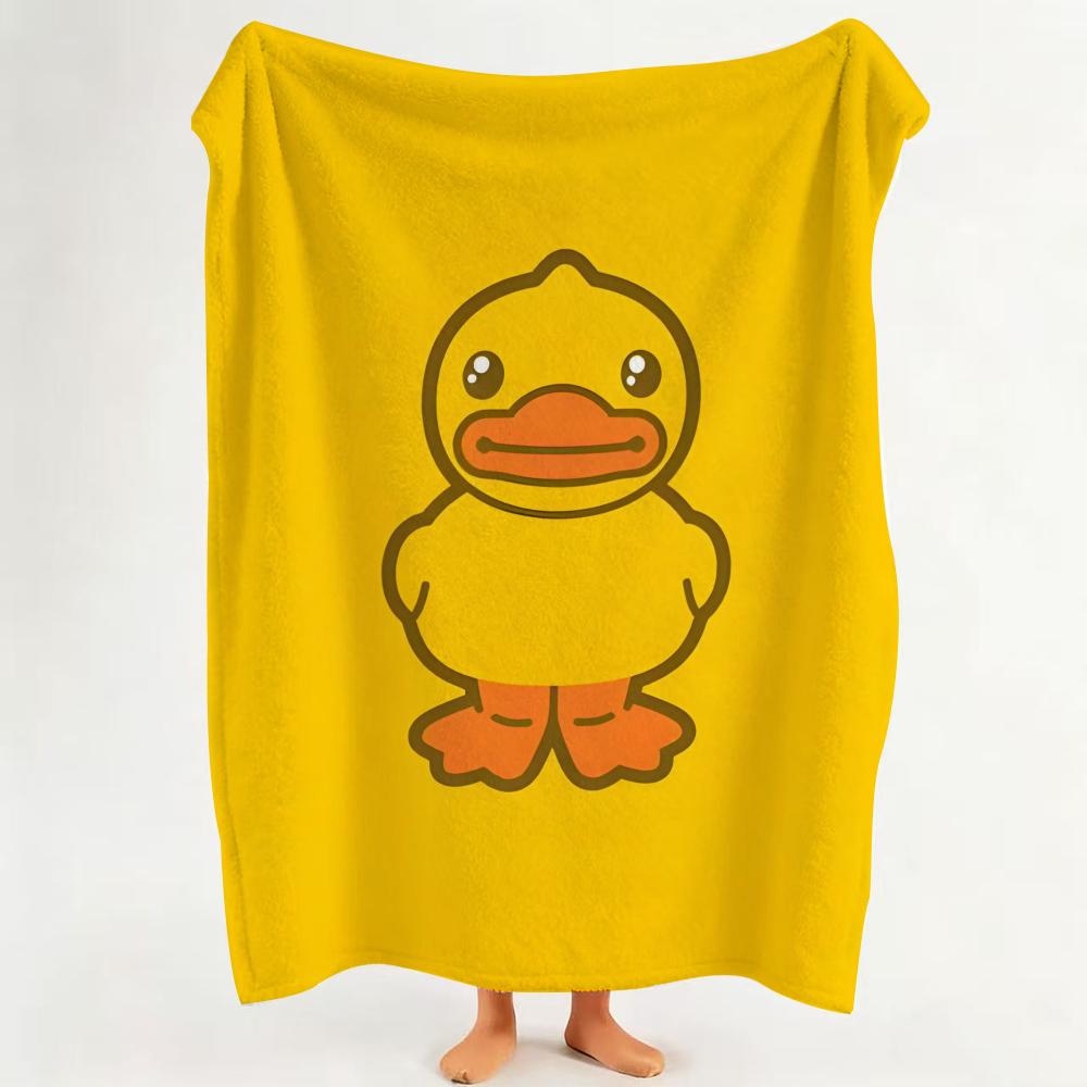 Toy Y Yellow R Rubber D Duck Throw Flannel Throw Blanket Suitable for Sofa Living Room Bedroom