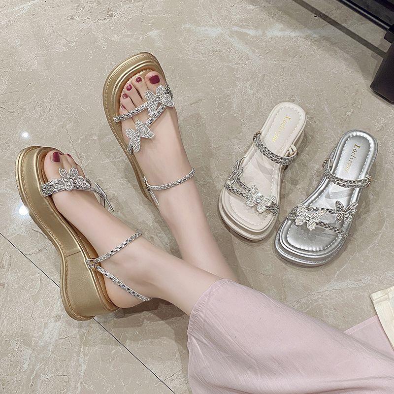 Platform Roman Style Sandals for Women Beach Open Toe Woman Shoes Summer 2025 Comfortable Wholesale Vintage Luxury Designer Shoe