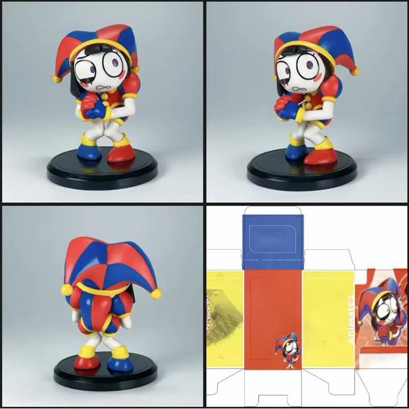 Anime The Amazing Digital Circus Pomni Jax Clown Actionfigur Modell Schreibtischdekoration Sammlerstück Ausstellungsornament Für Erwachsene