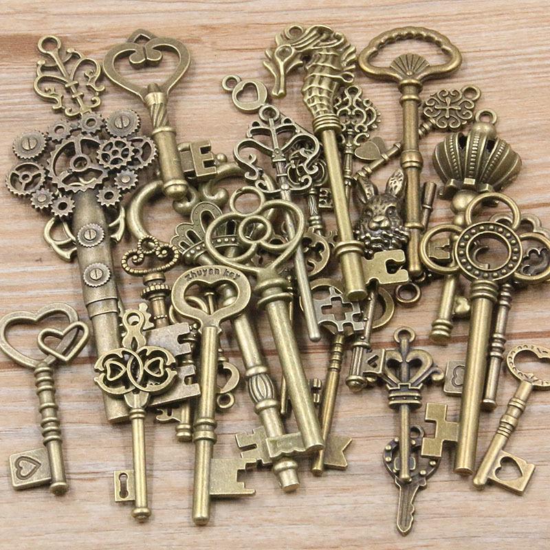 

10 кольорів DIY Підвіски-ключі в стилі стімпанк – Випадкові 30г, 50г, 100г Аксесуари для прикрас зі сплаву 30g