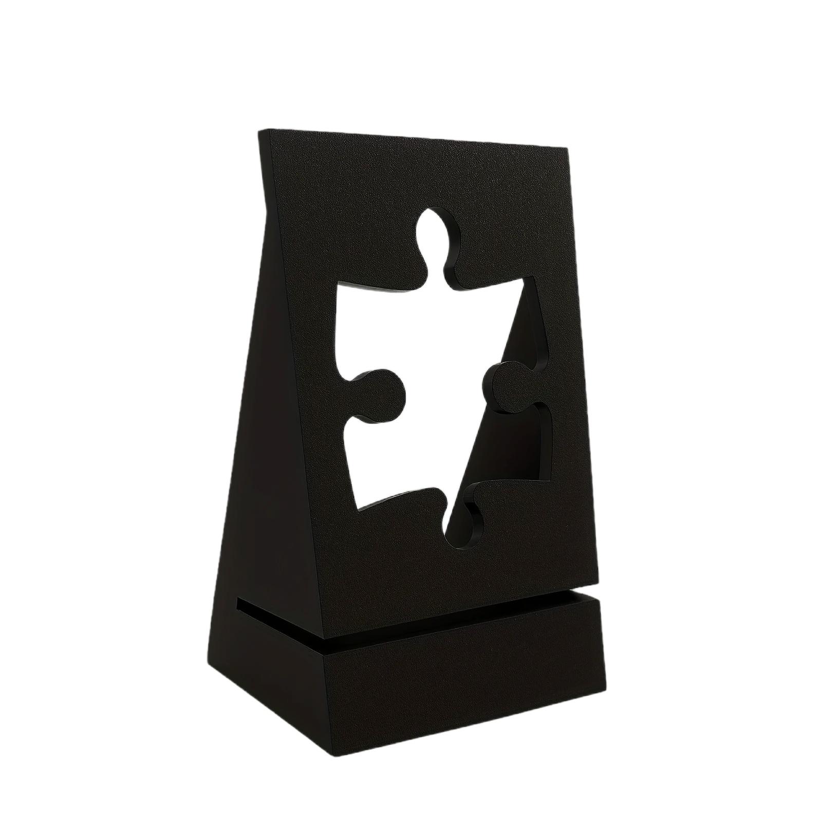 

Sturdy Plastic Puzzle Poster Box Lid Holder, 1Pc Collectible Puzzle Themed Display Stand чорний