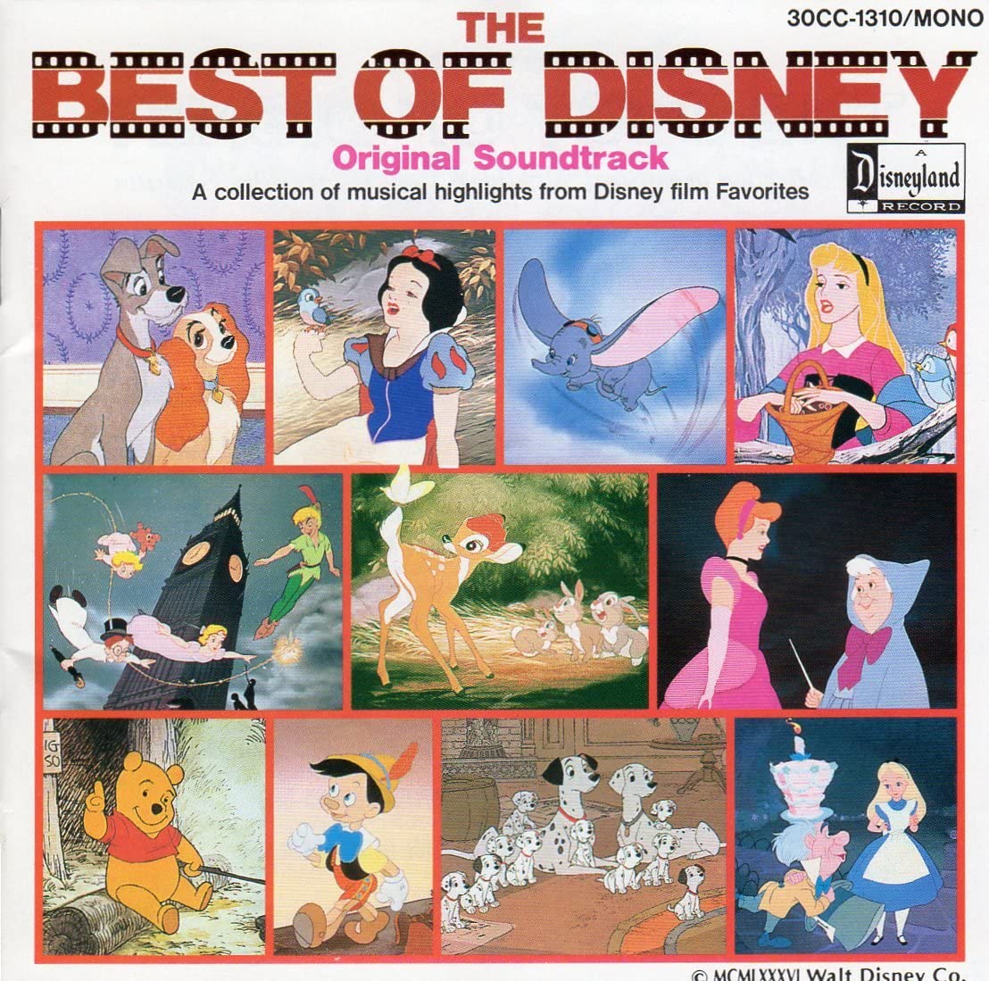 

CD DISNEY - THE BEST OF DISNEY 30CC1310 Діснейленд 1986 Японія Аніме/Гра