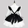 S-5XL Mignon Style Japonais Lolita Maid Noir et Blanc Fille Robe Lolita Femme Costume