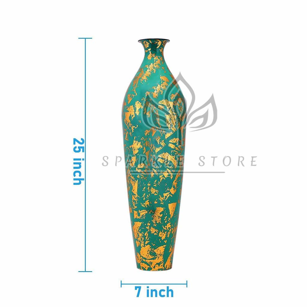 24 inches Metal Flower Vase for Home Decor Office Living Room Corner Decoration