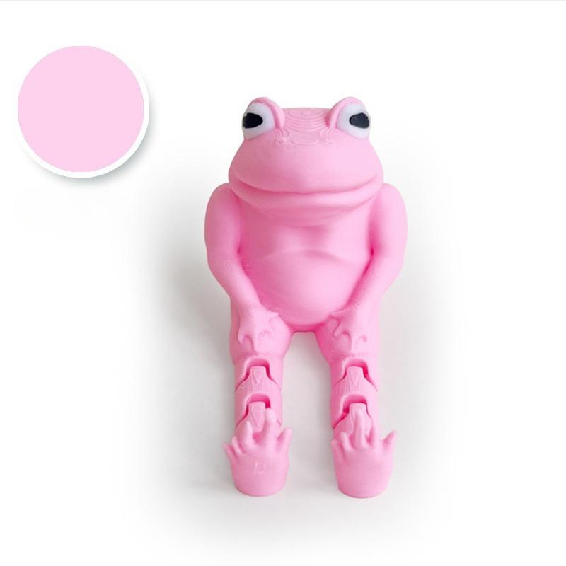 3D printed seated frog, simulated frog, animal model, children's decompression toy, fun and funny, creative model, ornament