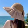Hat female sunshade sunscreen hat summer outdoor grass top sun hat beach bucket hat
