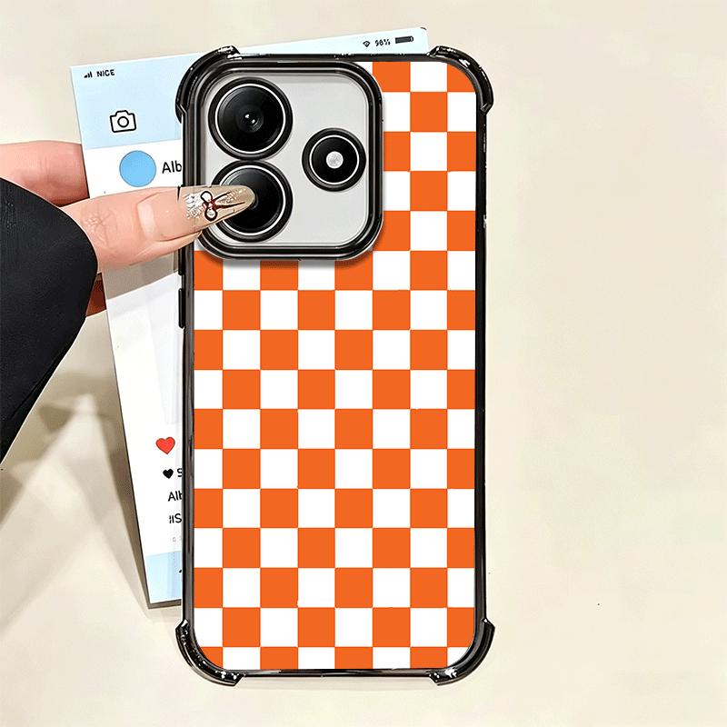 Retro Classic Chess Board Grid Soft Phone Case For Xiaomi Poco X7 X8 Pro Max X6 X5 X3 F8 Ultra F7 M8 M7 M5S Redmi 15C 15A 15 14C
