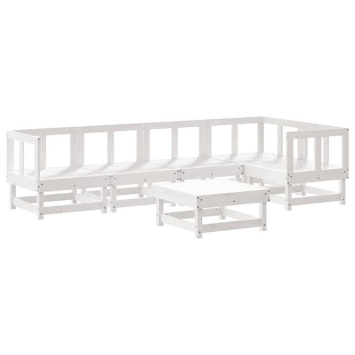 VidaXL Salon de Jardin avec Coussins 6 pcs, Canapés avec Dossier et Accoudoir, Ensemble de Meubles avec Table Basse Patio 3185984