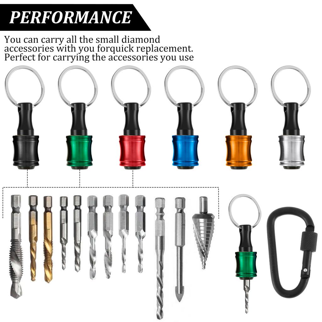 36/90Pcs Drill Bit Holder 1/4 Inch Hex Shank AluminumAlloy Screwdriver Bits Holder Portable Drill Bit Quick-change Extension Bar
