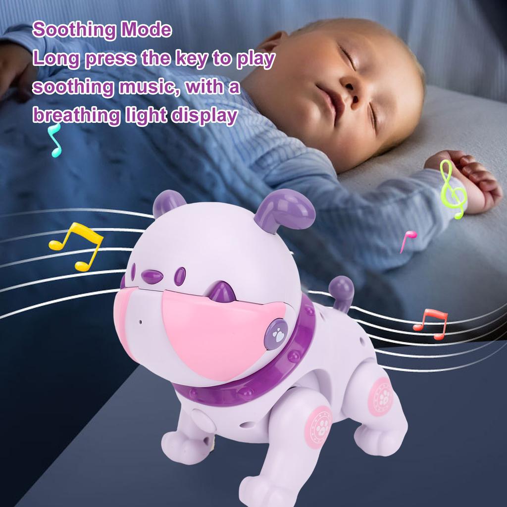 Electric Robot Dog Remote Control Pet Music and Light Function Interactive Toy for Kids Early Education