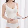 PRESSLIM Seamless Cropped Bra Camisole Cupped Adjustable Shoulder Straps (Size M/White) - Short, Camisole, Women's, Wireless, Comfortable,