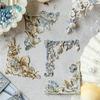 Mo Shengmu Wood Impression Hollow Relief Corner Stickers, Retro Decor, 20 Sheets, 6 Styles.