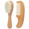 Wool Wooden Baby Hairbrush Baby Brush Baby Comb Set Wooden Comb Baby Hair Comb