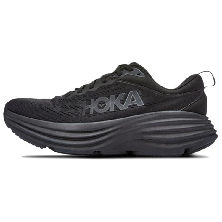 HOKA One One Bondi 8 Comfortable Low-Top Running Shoes Men Sneaker Black 1123202-BBLC-BBLC