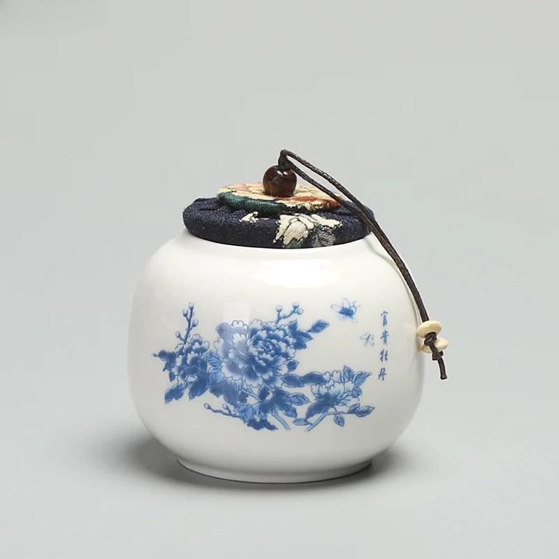 

Керамическая канистра для чая, мини-портативная герметичная банка для путешествий, кухонные резервуары для хранения еды, фарфоровые банки для конфет