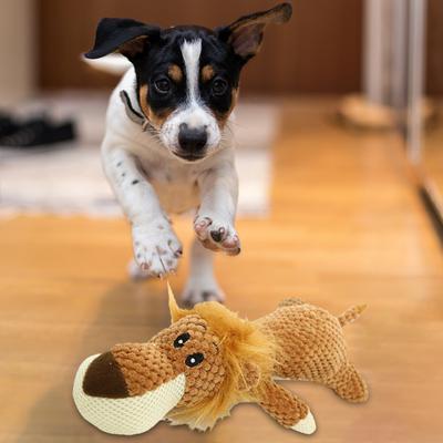 Haustier Hundespielzeug Niedliches Plüsch Quietsch Stofftier Cartoon Welpe Hundespielzeug Welpe Zahnen Kauen Haustier Hund Kauspielzeug Quietschspielzeug Hundezubehör