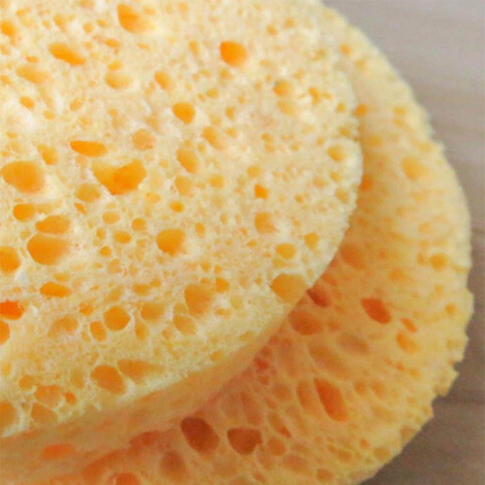 Yellow Soft Round Tools Beauty Makeup Pads Face Wash Cleansing Sponge Cosmetic Puff