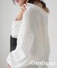 antiqua Long Regular Size White Women's Linen-Touch Shirt, Sleeve, ZK-00213, (S-L), 03,
