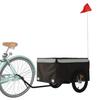 Vidaxl Cyklistický přívěs, Černý a Šedý, 45 kg, Železo