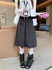 Korean Style High Waist Woolen A-line Midi Skirt - Women's Versatile Autumn/Winter Slimming Casual Skirt