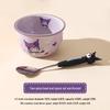 Cute Kuromi Cartoon Ceramic Rice Bowl Set