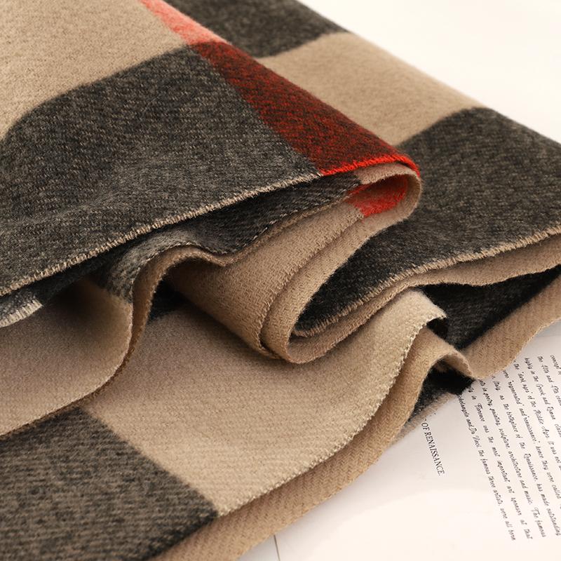 Luxusní design Kostkovaný kašmírový šátek pro ženy Zimní teplá šála Zábal Pašmína Bufanda Hrubá deka Pončo Echarpe Bandana