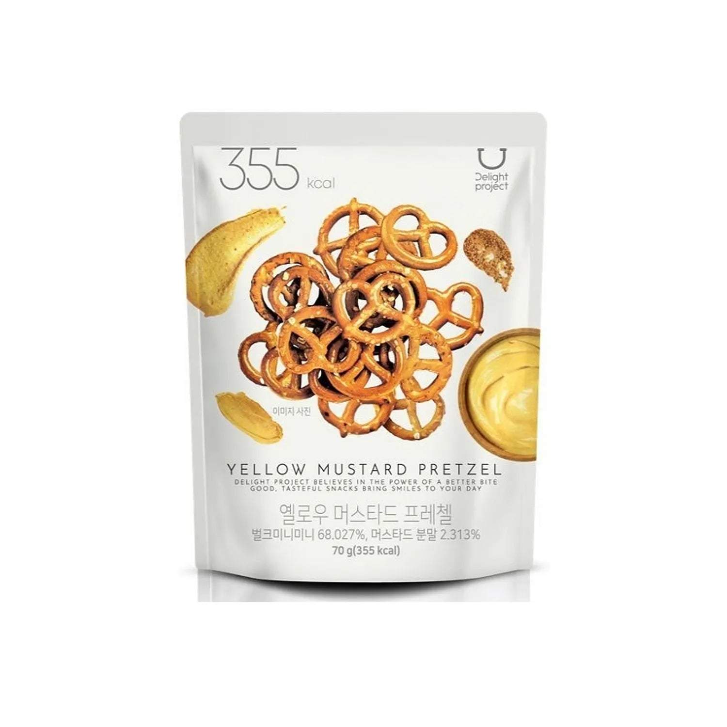 DELIGHT PROJECT Yellow Mustard Pretzel 70g/5bag Mustard Pretzel 70g/5bag