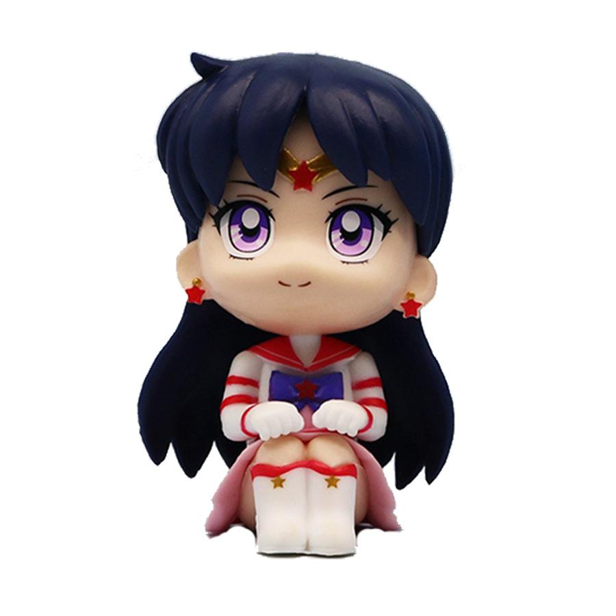 Figura Anime Sailor Moon 7cm Tsukino Usagi/Chibiusa/Kino Makoto Action Figure Sailor Marte Giove Mercurio Venere Statuetta Giocattolo per Bambini