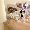 Pure Cotton Pillow Set: Includes Single 48x74cm Pillowcase, Pair of Pillow Inserts, Liner, and Cover.