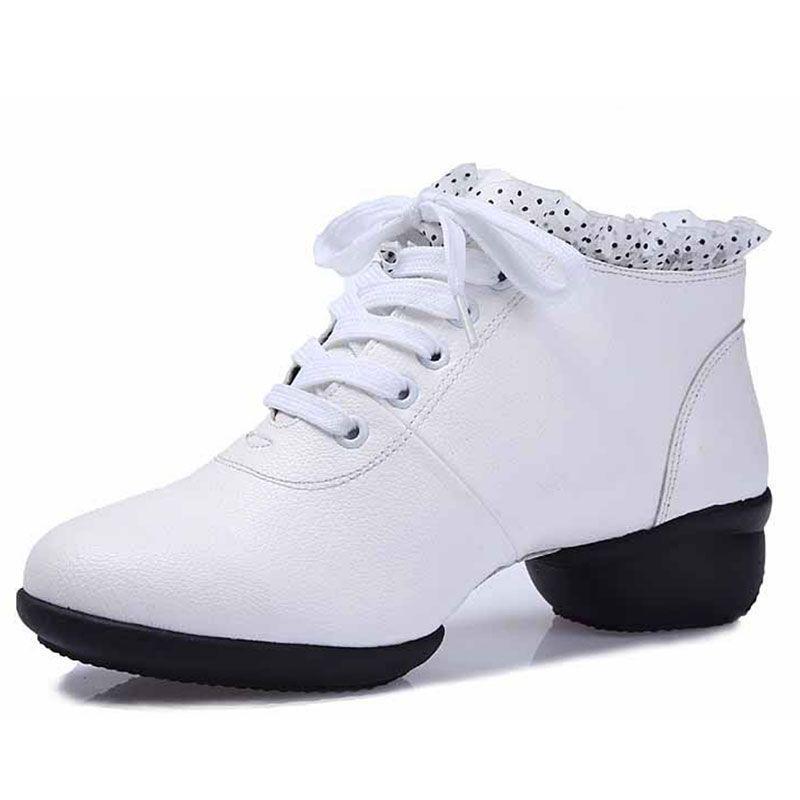 Women's Modern Ballroom Mid-Calf Dance Boots - Soft Sole, Mid-Heel.
