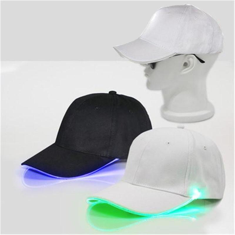 LED Baseball Lys Caps Lysende Partyhatt Klubb Hip Hop Mote Glød Blink Reise